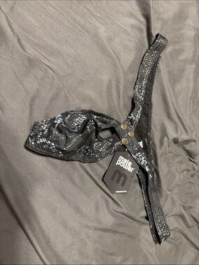 male power Black Snake-Print thong (25)